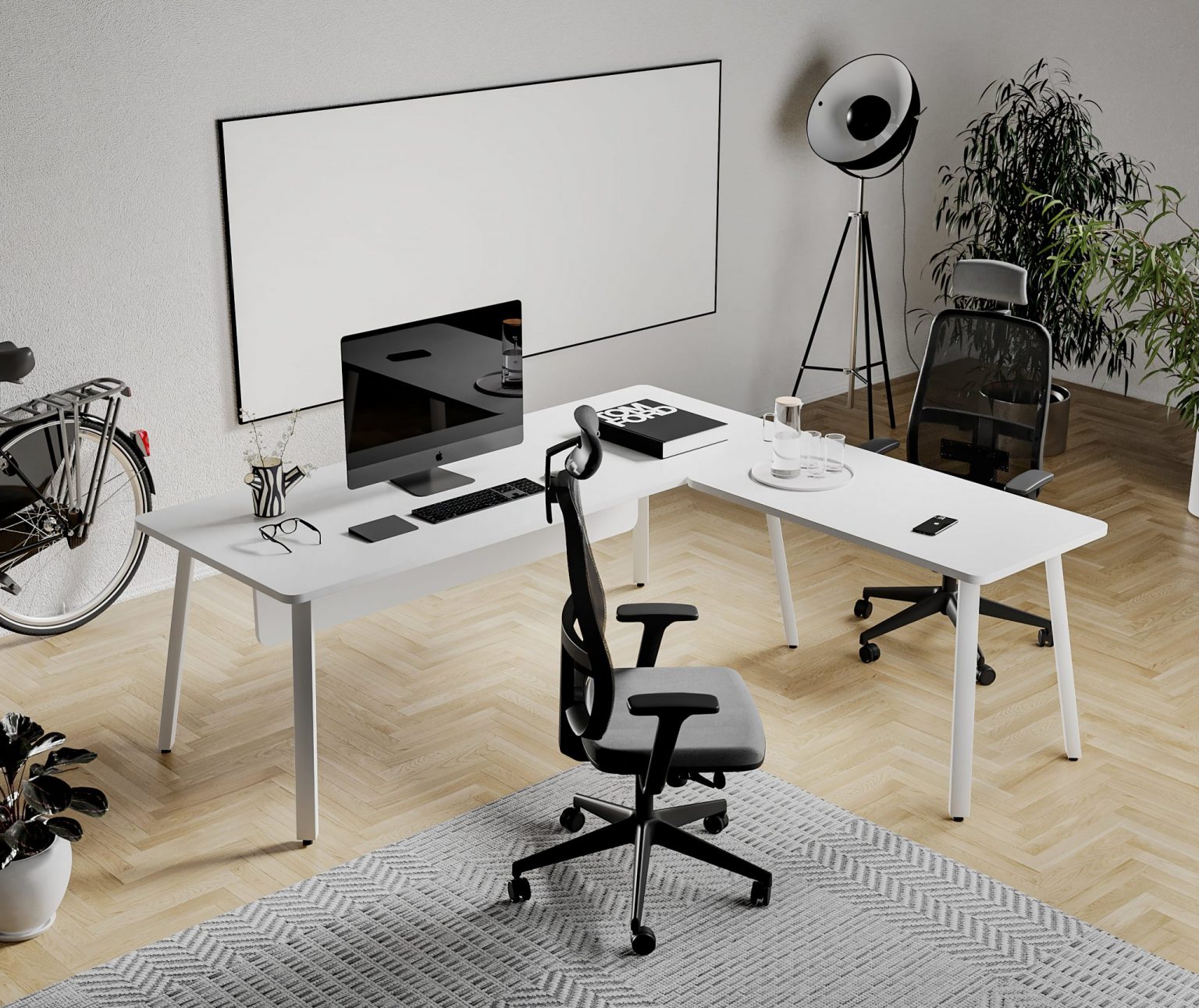 renders de muebles oficina
